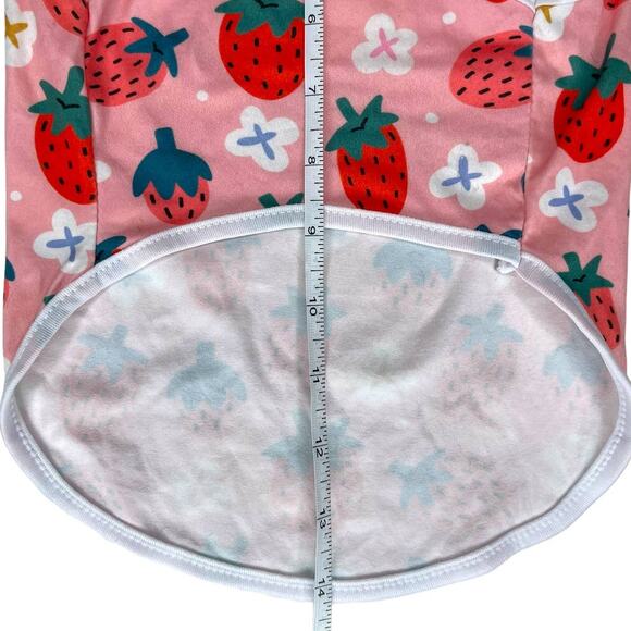 Dog Shirt Pet Clothing Strawberry Tank Top Pink Small Dog Size XL - Picture 5 of 7